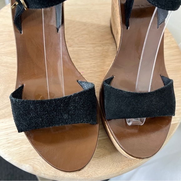 J.Crew black suede cork wedges - Picture 3 of 6